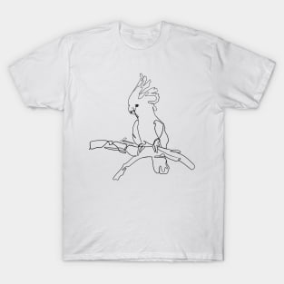 Cockatoo Black Lineart T-Shirt